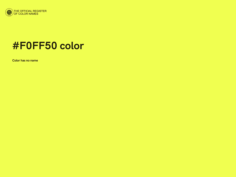 #F0FF50 color image