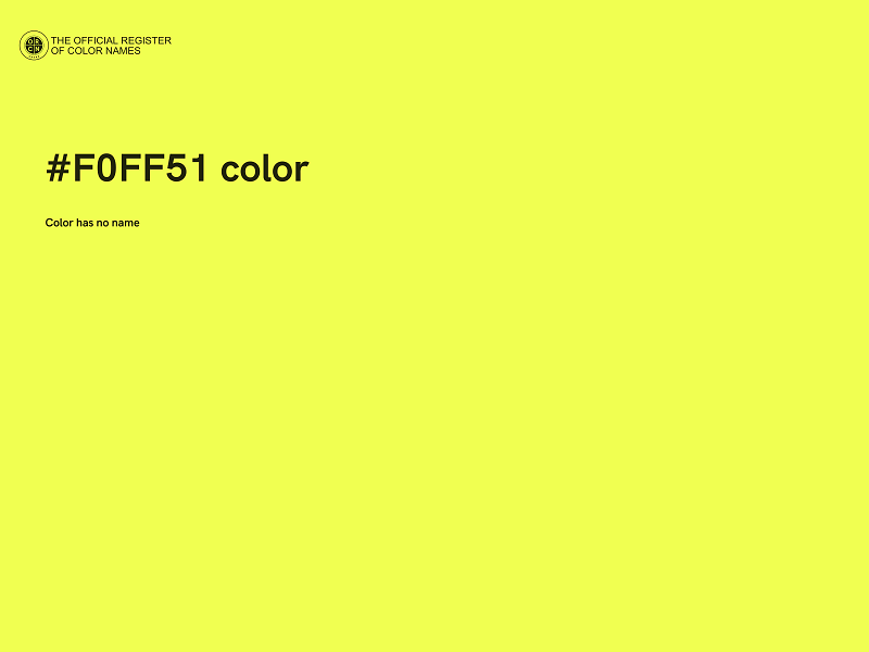 #F0FF51 color image