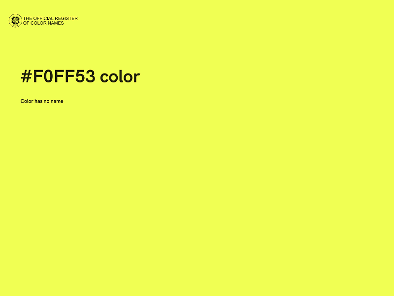 #F0FF53 color image