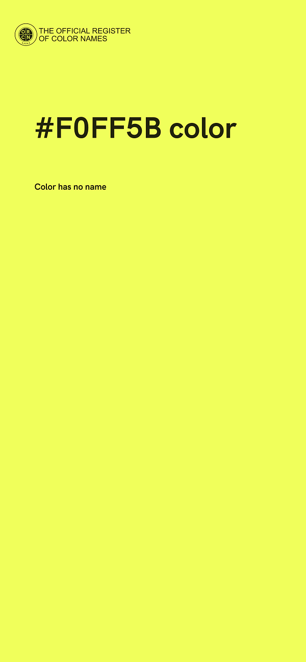 #F0FF5B color image