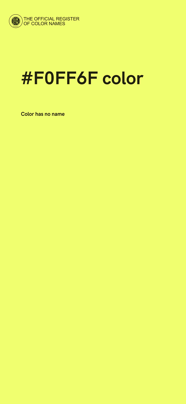 #F0FF6F color image