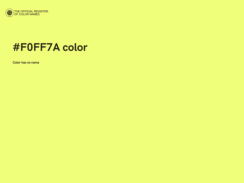 #F0FF7A color image