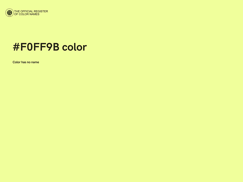 #F0FF9B color image