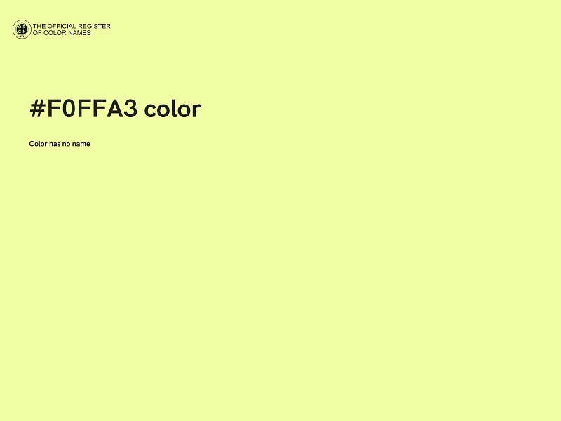 #F0FFA3 color image