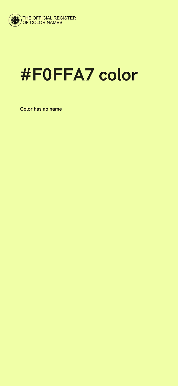 #F0FFA7 color image