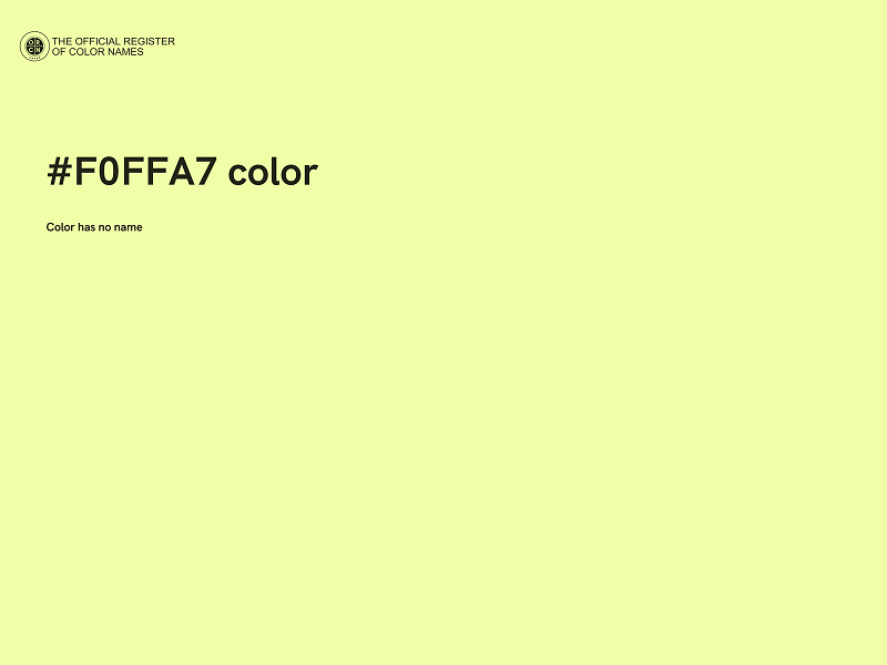 #F0FFA7 color image