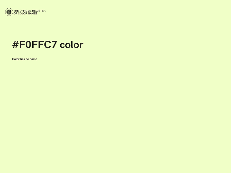 #F0FFC7 color image