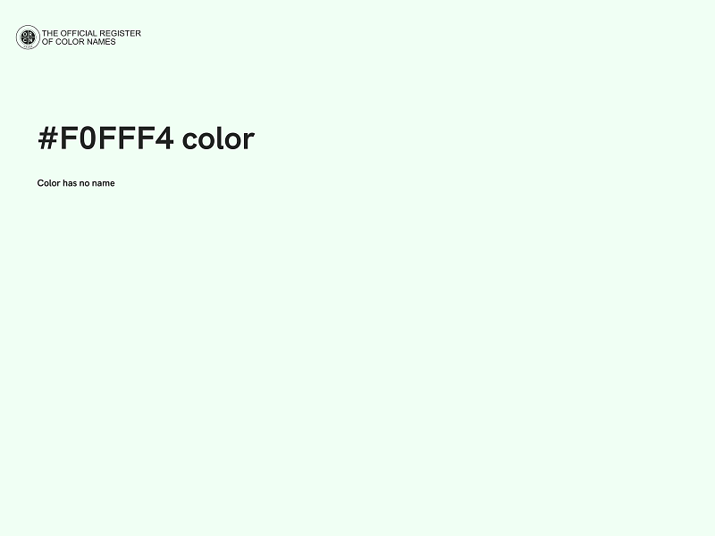 #F0FFF4 color image