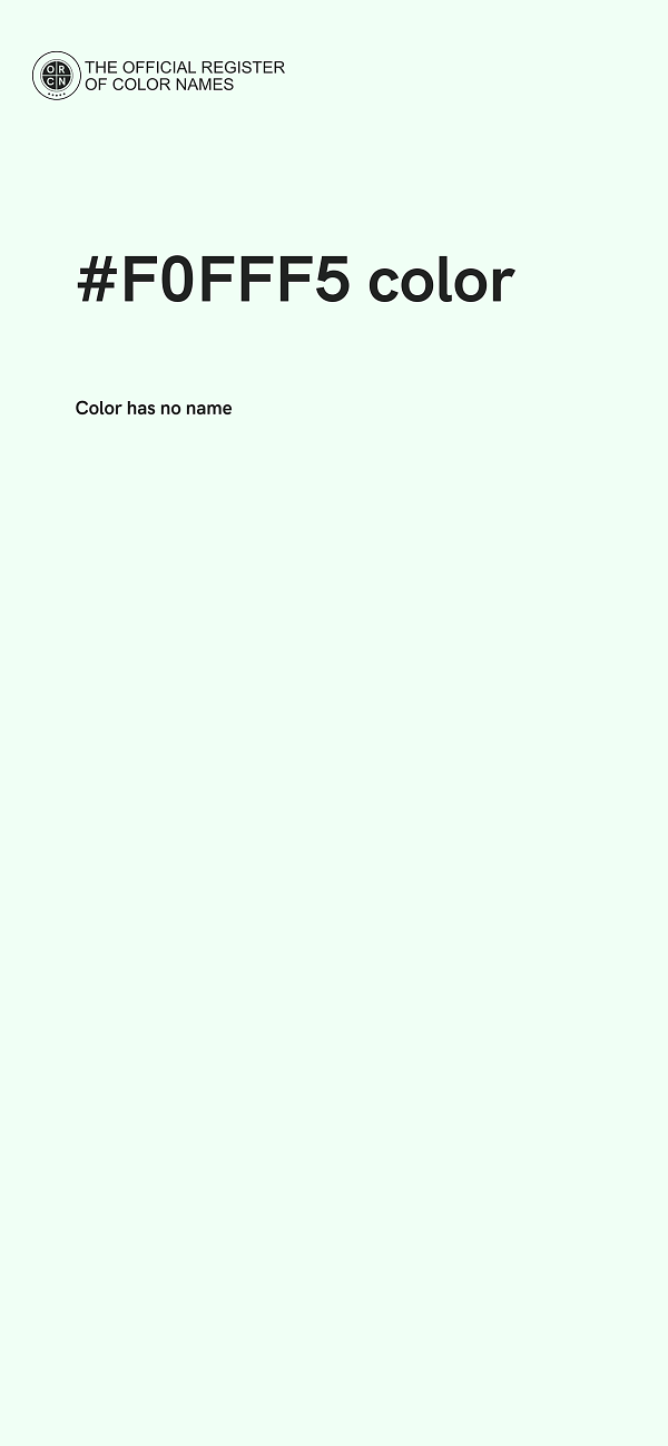 #F0FFF5 color image