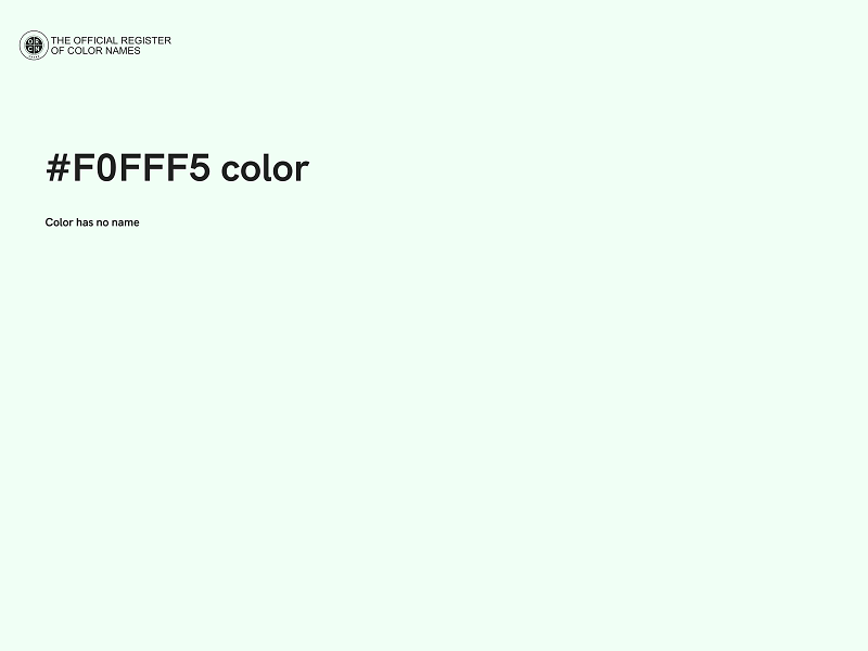 #F0FFF5 color image