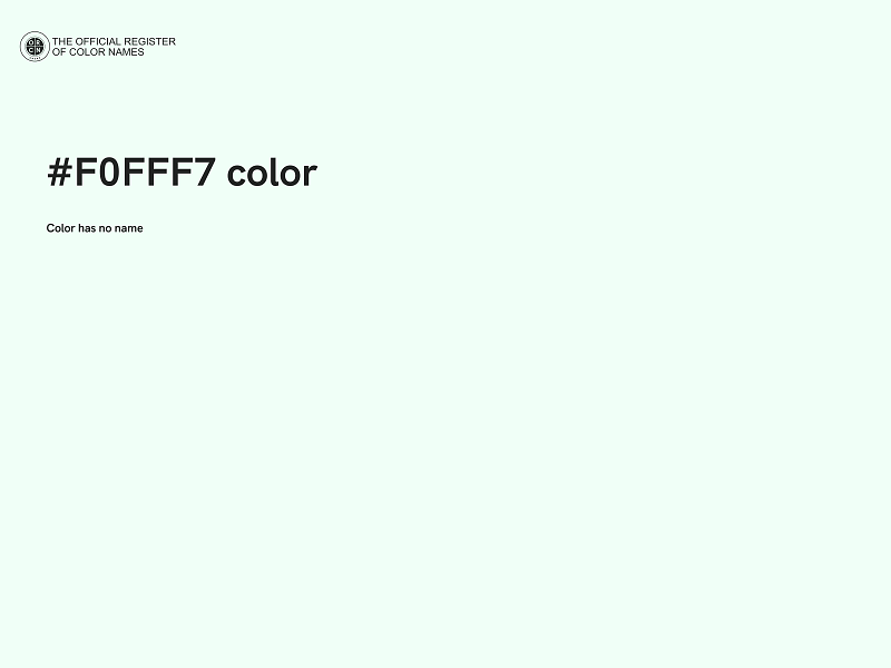 #F0FFF7 color image