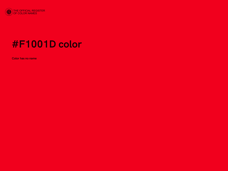 #F1001D color image