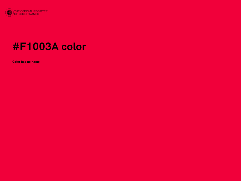 #F1003A color image