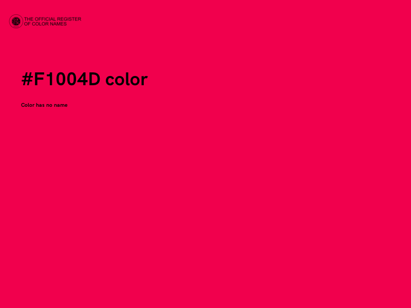 #F1004D color image