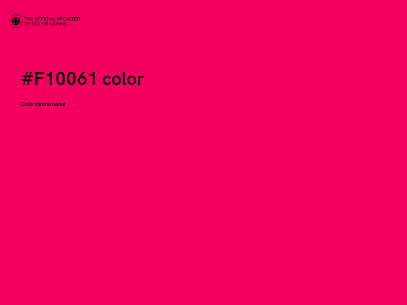 #F10061 color image