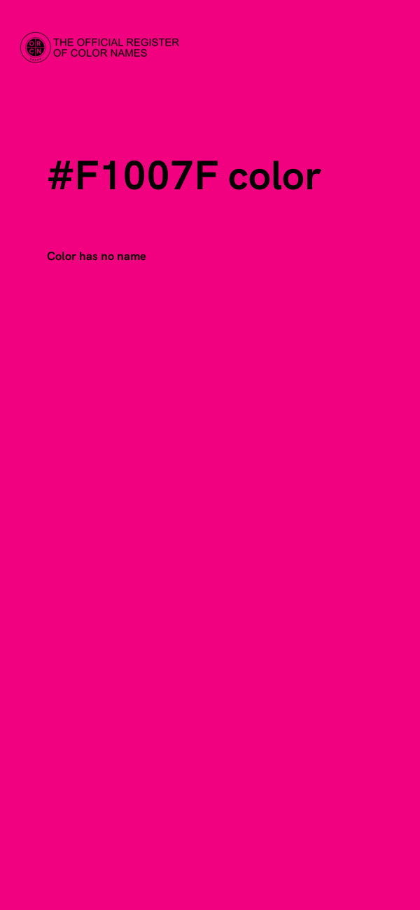 #F1007F color image