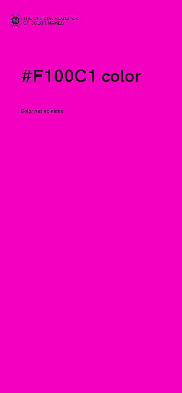 #F100C1 color image