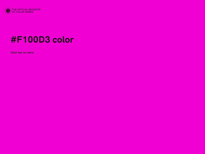 #F100D3 color image