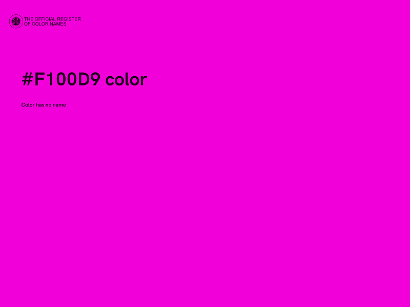 #F100D9 color image