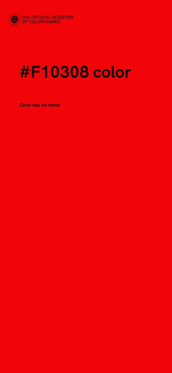#F10308 color image