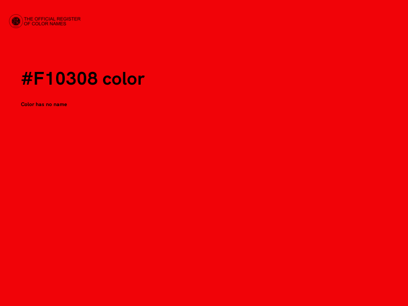 #F10308 color image