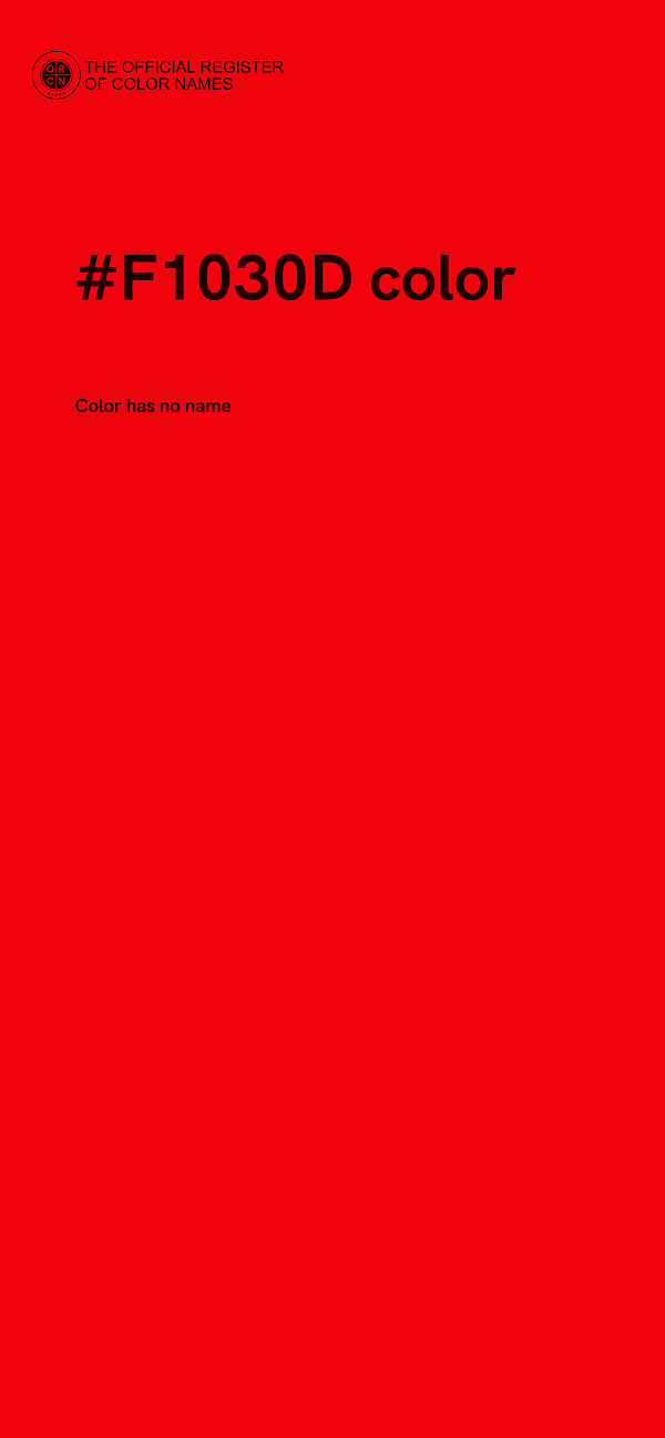 #F1030D color image