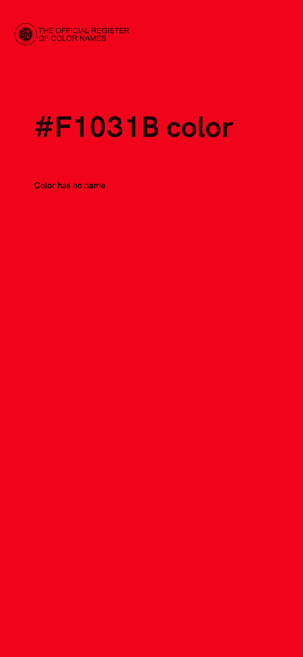 #F1031B color image