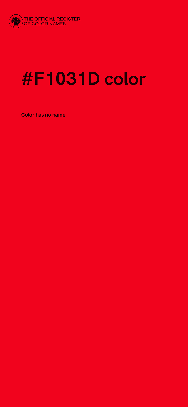 #F1031D color image
