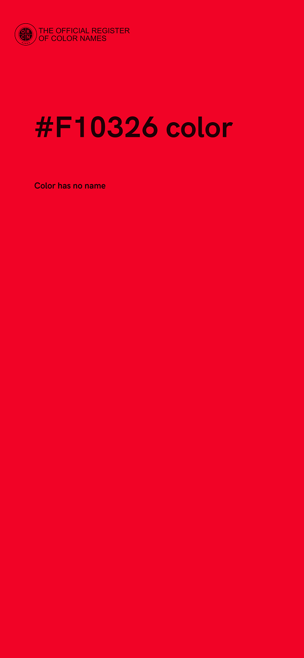 #F10326 color image