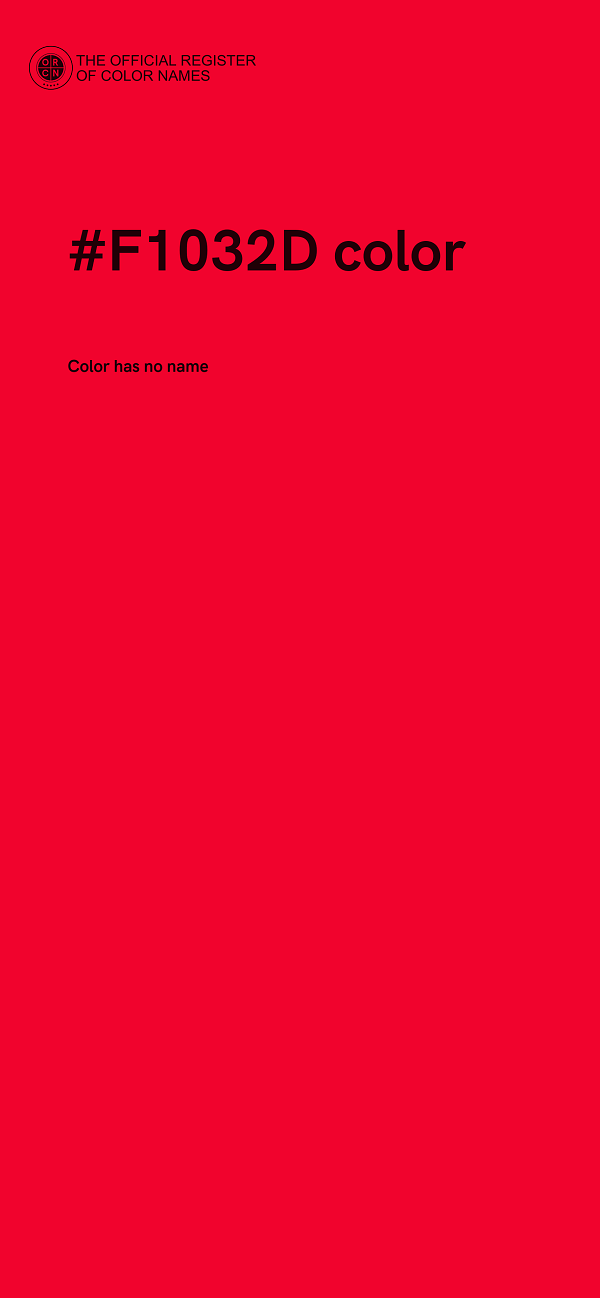 #F1032D color image