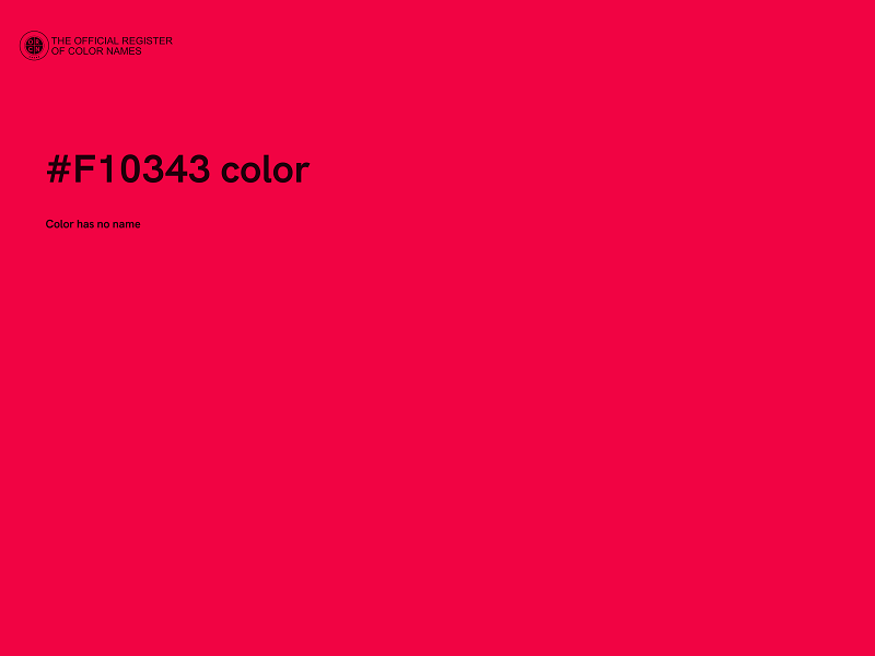 #F10343 color image