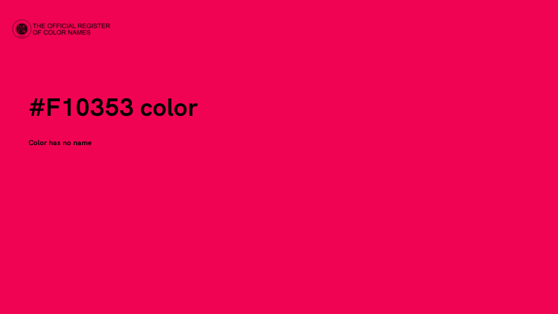 #F10353 color image