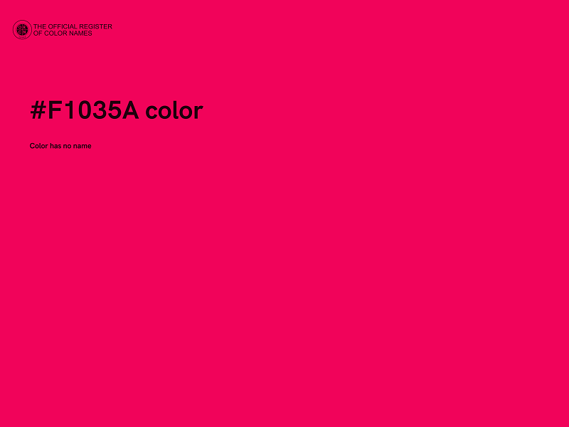 #F1035A color image