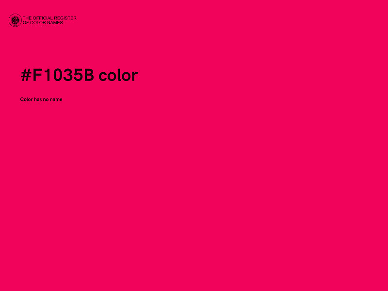 #F1035B color image