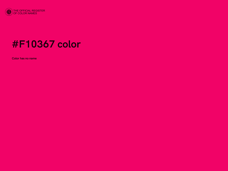#F10367 color image