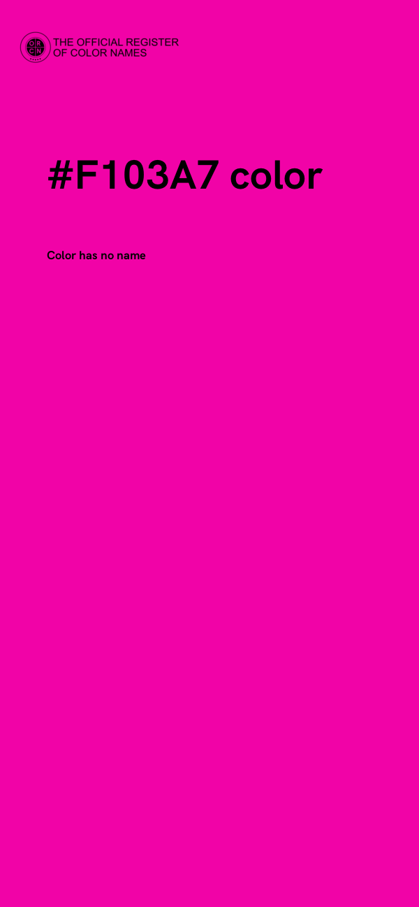 #F103A7 color image
