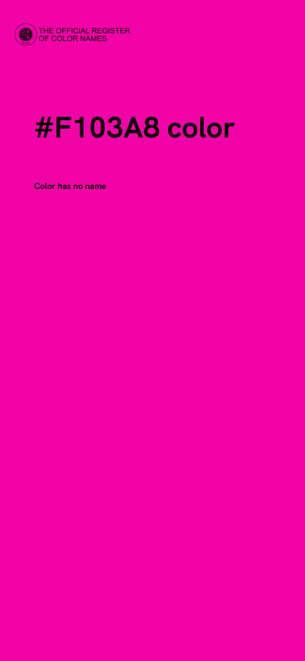 #F103A8 color image