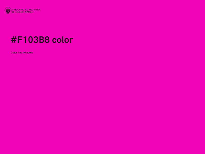 #F103B8 color image