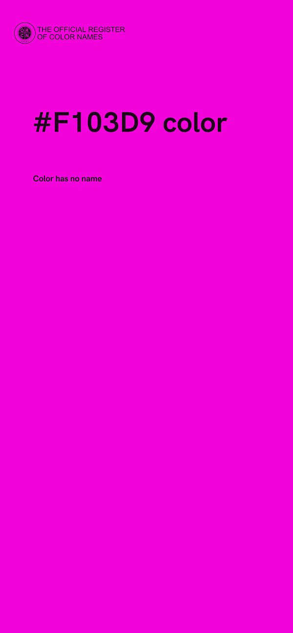 #F103D9 color image