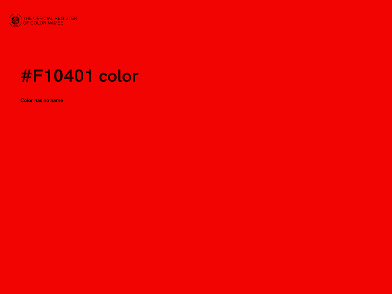 #F10401 color image