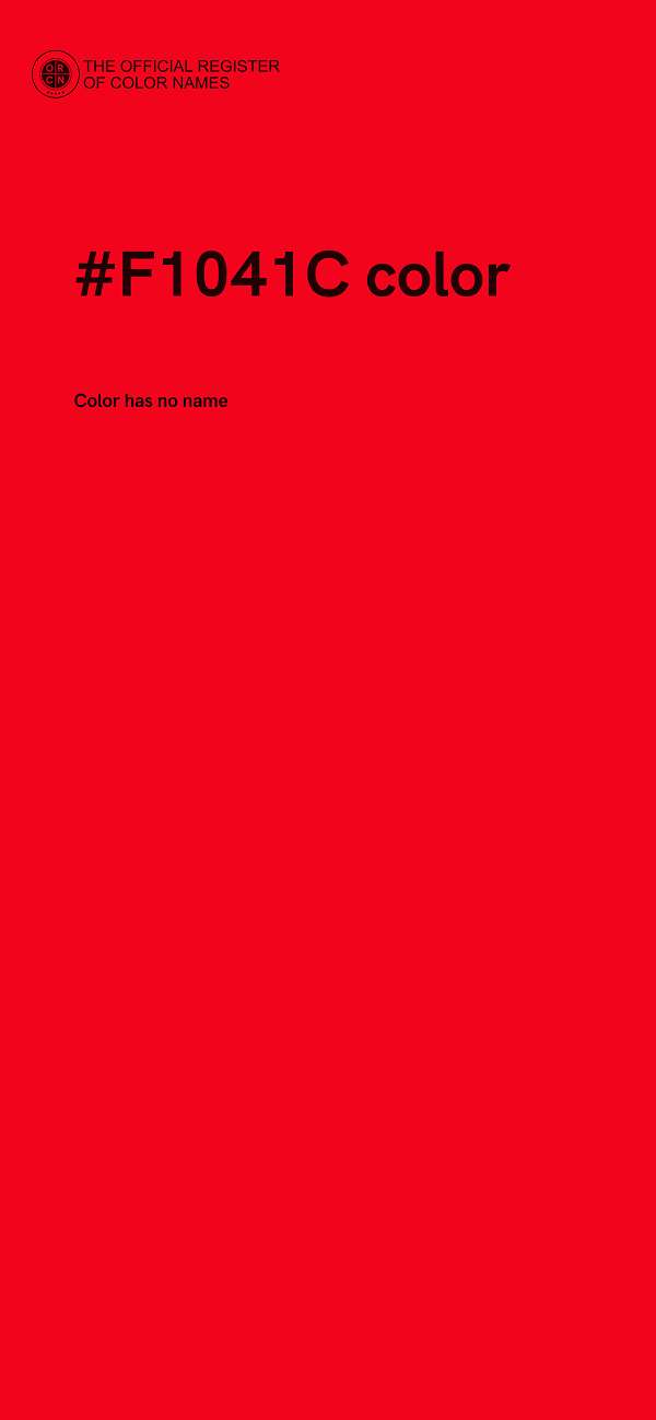 #F1041C color image