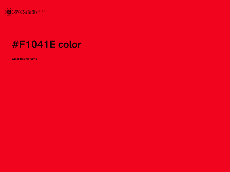 #F1041E color image