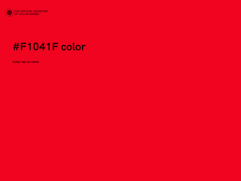 #F1041F color image