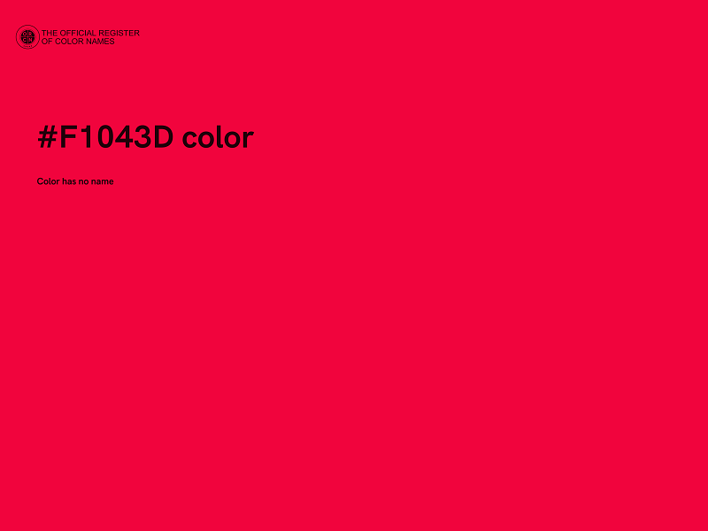 #F1043D color image