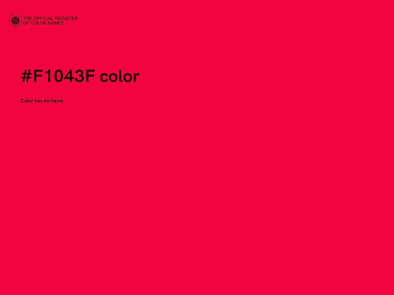#F1043F color image