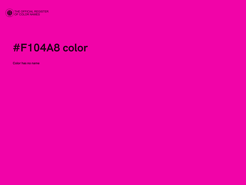 #F104A8 color image