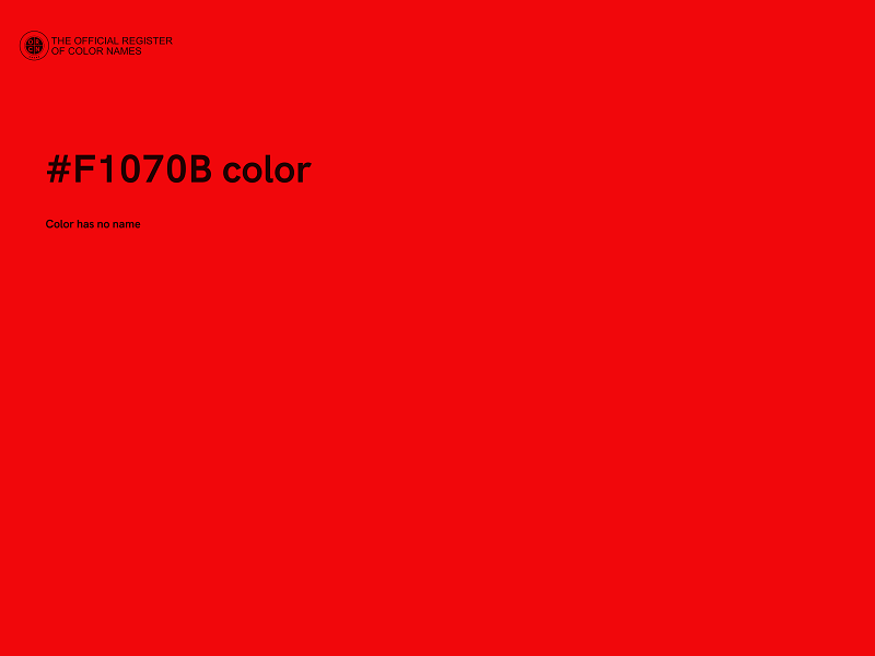 #F1070B color image