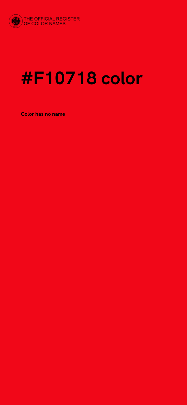#F10718 color image