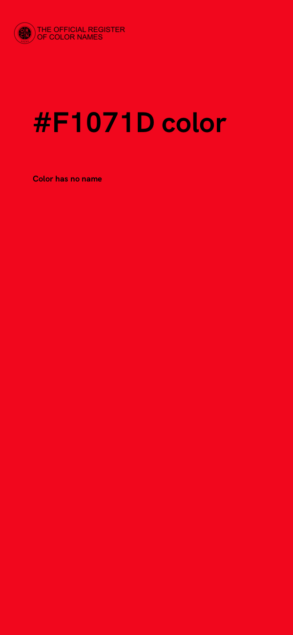 #F1071D color image
