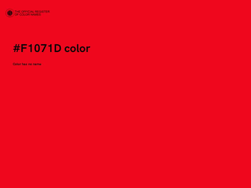#F1071D color image